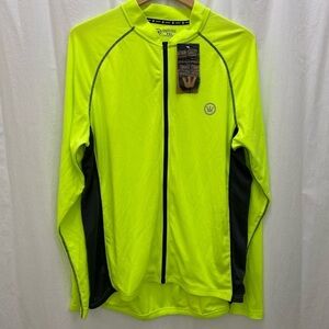 Canari Cyclewear Neon Yellow ‘Killer Yellow’ Long Sleeve Zip Front.